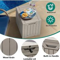 Caja de Almacenamiento de Resina Impermeable 31 Galones Ideal para Almohadas, Equipo de Jardín - details 5