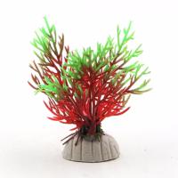 Planta de acuario Artificial para decoración de pecera, adorno de hierba de flores sumergible, 2 colores opcionales, 1 unidad - details 2