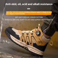 Nuevas botas de seguridad para hombres de trabajo, zapatos indestructibles, zapatillas deportivas de acero, botas protectoras, antigolpes, antipunción, botas tácticas de trabajo - details 2