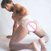 Hombre negro sin cuerpo de entrepierna, malla transparente gay, lencería sexy, mono, ropa erótica sissy - details 10