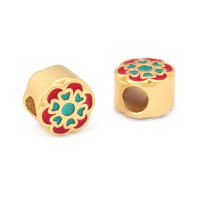 Pulseras de Brass Dorado Mate 4PCS Grande Agujero Abalorios para Hacer Joyas DIY - details 156
