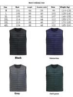 Abrigo de invierno ligero sin cuello para hombre con decoración de botones y chaleco - details 0