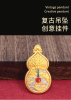 Monte Wutai Wuye Thangka dios de la riqueza baratija Guangji Dragón Rey Bodhisattva colgante de seguridad de metal - details 5