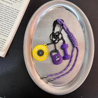 Mini llavero con placas de barra, pesas rusas, tazas de agua, llavero con mancuernas de simulación con hebilla en forma de D, creativo - details 5