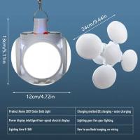 Luz Solar plegable para exteriores, bombilla LED portátil recargable por USB, luces de búsqueda, antorcha de Camping, lámpara de emergencia para cortes de energía - details 6