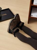 Botas de nieve botas cortas con estampado de leopardo zapatos de algodón grandes engrosados ​​de lana niños nieve algodón - details 5
