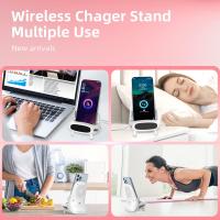 Cargador Inalámbrico, 15W Qi rápido cargador inalámbrico de pie con amplificador de sonido de diseño, regalo único para él, su padre, esposo, novio (sin adaptador de CA) - details 7