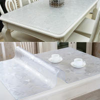 Mantel de vidrio suave, tela de PVC, transparente/mate, resistente al aceite, impermeable, cubierta de comedor de cocina para mesa - details 9