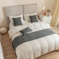 Carrileras Decorativas Para Cama con Patrón de Concha en Terciopelo Nuevo Diseño en Color Gris Rosa Amarillo Azul Verde Material Poliéster Hecho en China - details 22