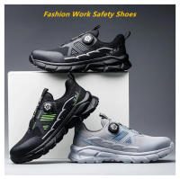 Zapatos de Trabajo de Acero Transpirables para Hombres y Mujeres A Prueba de Agujas, Ligeros y con Botón Rotativo - details 1
