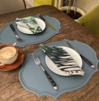 Elegante Juego de Manteles de Comedor de Cuero Falsio 1/4/6PCS Diseño de Forma PU - details 2