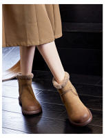 Nuevas botas de nieve de terciopelo cálidas botas de mujer botas cortas casuales versátiles - details 17