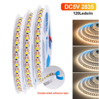 Tira de luces LED con cable de 2 pines, cinta de iluminación de fondo de TV, lámpara de decoración del hogar, 1- 5m, DC 5V, 2835, 120LED/m, 8mm - details 3