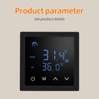 Controlador de temperatura de calefacción de suelo, termostato inteligente con pantalla táctil LED, cableado, Control de calefacción eléctrica, 85-265V, MH1828A, 16A - details 13