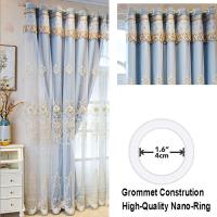 Cortinas Opacas con Ojales, Doble capa,Aislantes térmicas, Ventanas Modernas de salón para patio, cocina y dormitorio,1 Pieza - details 11