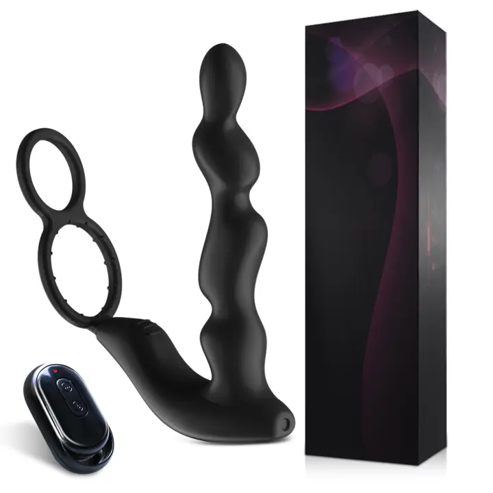 Wireless Remote Control Penis Cock Ring Vibrator Butt Anal Plug Delay Ejaculation Prostate Stimulator Massager Sex Toys Men Gay - 1