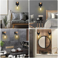 RXUNS Luz de Pared Montada de Madera Sustituto de Lámpara de Pared con Base E26/E27 - details 2
