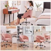 Silla de Oficina de Terciopelo Ruinas Giratorias de 360° Ajustable en Altura - details 37