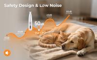 Recortadora de patas para mascotas, cortapelos para perros, afeitadora para gatos, recortadora eléctrica de patas para perros 3 en 1, recargable, impermeable con luz LED, afeitadora para mascotas de poco ruido para patas, ojos, orejas, cara, caderas - details 1