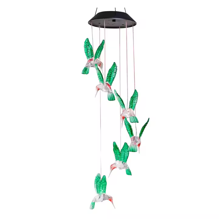 Campanas de viento de colibrí Solar LED para el día de la madre, los mejores regalos de cumpleaños para mujeres y abuela, decoración de interior y exterior, decoraciones de patio - 1