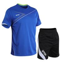 Conjunto deportivo ultrafino y transpirable, pantalones cortos de manga corta, cómodos y holgados, secado rápido, novedad - details 9