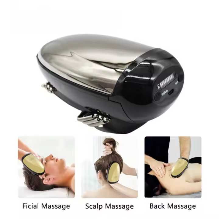 Masajeador de vibración silencioso portátil Cabezal especial de peluquería para aliviar la fatiga, máquina de masaje recargable - 1