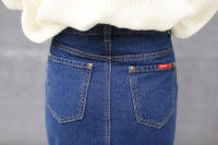 Falda Vaquera Mujer 2025 Primavera - Falda Tubo Ajustada con Abertura Trasera, Denim Elástico de Alta Calidad, Corte A-Line Mid-Length para Estilo Casual o Elegante - details 23