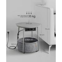 Mesa Lateral Redonda Moderna Espaciosa para Sala de Estar, Dormitorio, Mesita de Noche - details 11