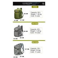 Mochila impermeable de nailon 35/45/50L 900D, mochilas militares para exteriores, deportes tácticos, Camping, senderismo, pesca, bolsa de caza - details 4