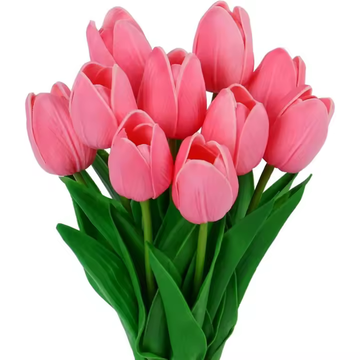 Ramos de Tulipanes Artificiales Realistas 10 Piezas Flores Artificiales Negro para Boda, Fiesta, Decoración del Hogar - 1