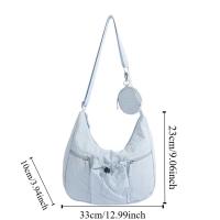 Bolso cruzado de estilo coreano, bolso plisado con cordón de gran capacidad, versátil, ligero con monedero - details 0