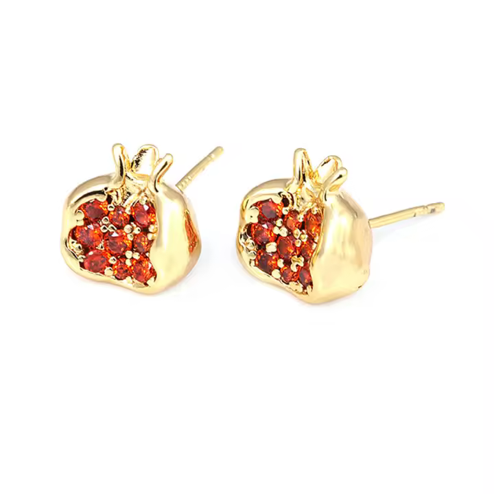 4 unidades. Pendientes de circonita granada de Color dorado de 18K, pendientes de mujer, accesorios Diy de alta calidad, sitio web oficial Rosediy - 1