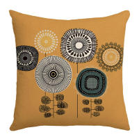 Juego de 4 fundas decorativas de cojines de lino floral, para sofá, cama, hogar, 45x45cm - details 3