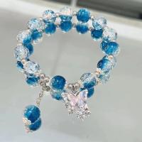 Pulsera de Cristal con Cuentas Sencillas Estilo Coreano con Flores de Pato y Plumas - details 11