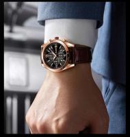 Relojes de pulsera de cuarzo de acero inoxidable POSHI 926 de lujo de primera calidad para hombre, esfera con correa de aleación, esferas redondas, reloj de pulsera de negocios para hombre - details 2