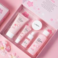 Set de Cuidado de la Piel de Sakura LAIKOU Limpiador Facial, Crema para los Ojos, Crema Facial, Sérum, Toner, Hidratante Herramientas de Cuidado de la Piel de Belleza - details 0
