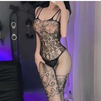 Sujetador abierto de una pieza para mujer, cuerpo sin cierre sexual en la entrepierna, ropa interior transparente ENCE, talla grande, ropa sexy - details 7