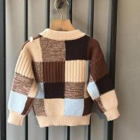 Suéter de punto para niños, suéter de fondo suelto a cuadros de Edición coreana para primavera y otoño, abrigo, suéter de invierno para bebé - details 12