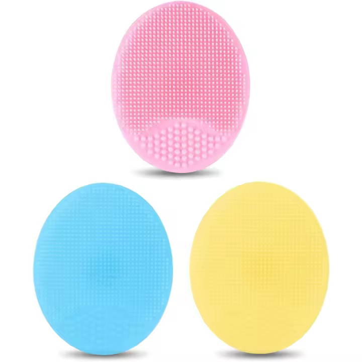 Cepillo Limpiador Facial de 3 piezas, Limpiador Facial, de Silicona Suave para Masaje - 1