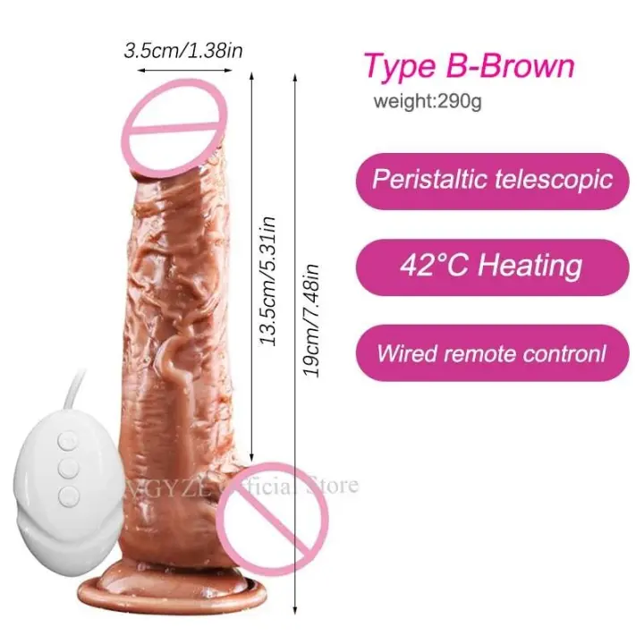 27 cm de largo calentado telescópico hine súper grande realista enorme consolador anal vibrador juguetes sexuales para mujeres - 1