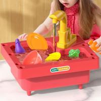 Fregadero de lavabo de cocina para niños, juguetes de Casa de juego de simulación, juego de rol, juego de cocina para el hogar, regalos para niños, 39/50stk - details 0