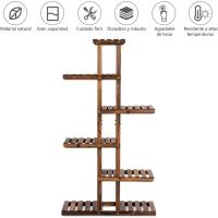 Estantería de 6 Niveles para Plantas de Madera Soporte Interior para Macetas - details 4