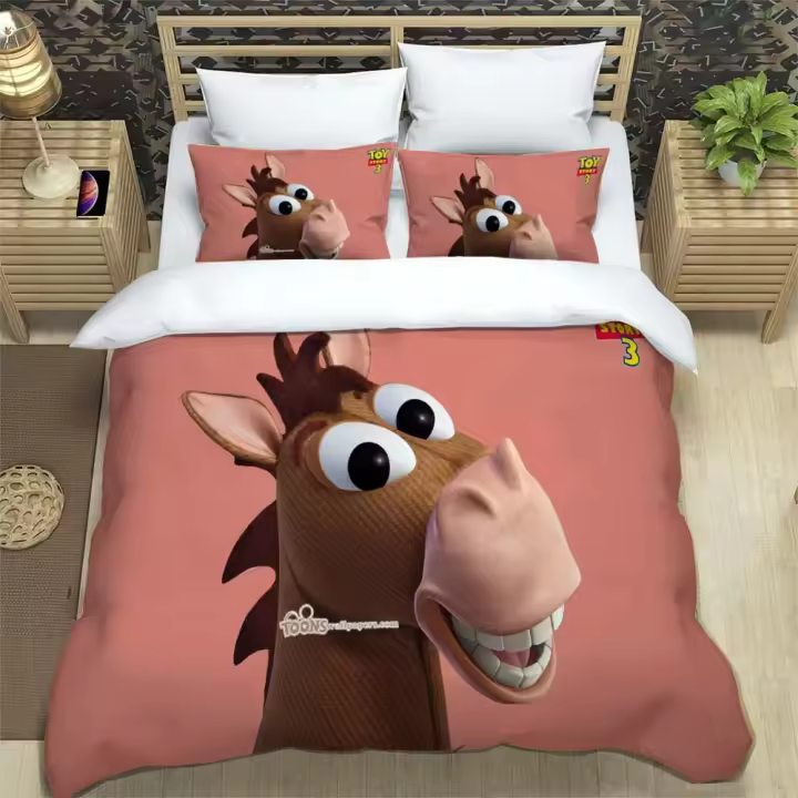 Funda de edredón con diseño de Toy Story y fundas de almohada, juego de cama de microfibra con estampado Digital 3D, doble, Queen y King - 1