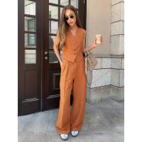 Conjunto Chic de Vestido y Pantalones de Lino-Algodón para Mujeres Moda de Verano para Oficinistas - details 11