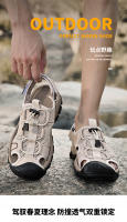 Sandalias de Cuero de Vaca de Primera Calidad Tamaño Grande Ideal para Montañismo, Viajes al Aire Libre, Ocio de Verano para Hombres Estilo de Bolsa de Cabeza - details 11