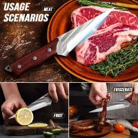 Cuchillo De Cocina Profesional De Acero Inoxidable Forjado a Mano Para Filletar Y Corte De Carne Herramienta BBQ Para Chef - details 2