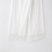 OUWU- Conjunto De 2 Piezas De Pantalones De Pierna Ancha Con Diseño De Empalme, Camisa Blanca De Manga Larga A La Moda Para Mujer, Conjunto Superior De Estilo Informal Para Mujer 2025 ﻿   conjuntos - details 8