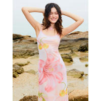 BUNO-Vestido largo sexi sin tirantes con estampado floral para mujer, vestido amarillo sin espalda de cintura alta, ropa de playa ajustada para vacaciones de primavera para mujer - details 4