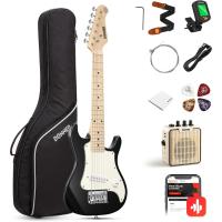 Kit de Guitarra Eléctrica Premium para Principiantes 30 Pulgadas, Estilo ST, Incluye Amplificador, Sintonizador, Capo, Bolsa, Cuerda, Cable (Rojo) - details 9