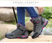 Botas de senderismo de alta calidad para mujer, zapatos de escalada al aire libre, antideslizantes, deportivos, botas de Trekking casuales, impermeables de gamuza - details 5
